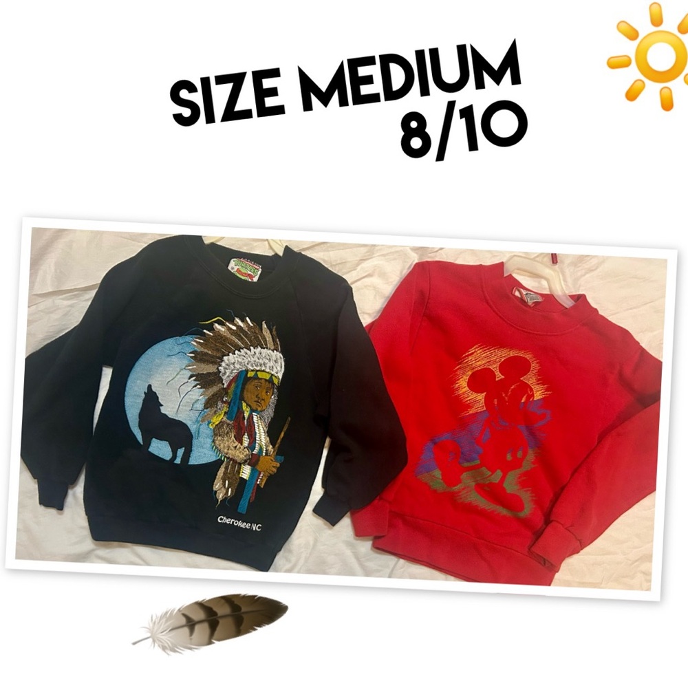Vintage! Teenage Mutant Ninja Turtles Cherokee & Mickey Mouse Sweatshirts!